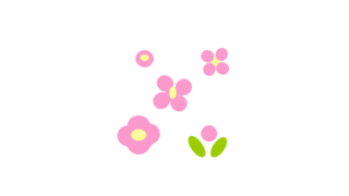 Word、Excelで描くピンクの花