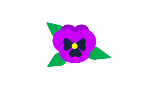 Excelで描くかわいい花 パンジー