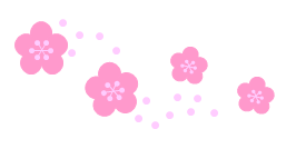 図形で描く梅の花