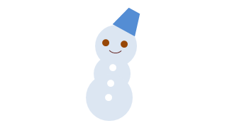 Excelで描くクリスマスのイラスト　雪だるま