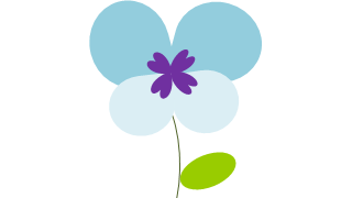 簡単に図形で描ける花