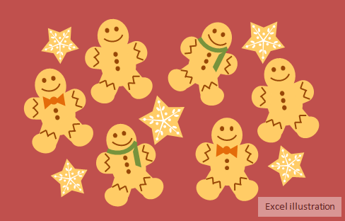 Excelで描くジンジャークッキー